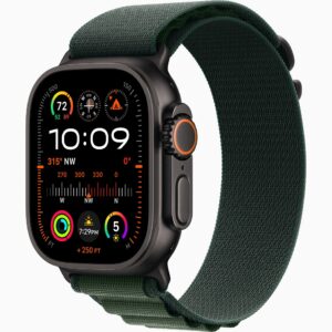 Apple Watch Ultra 2/49mm/Black/Šport Band/Dark Green Alpine/Large