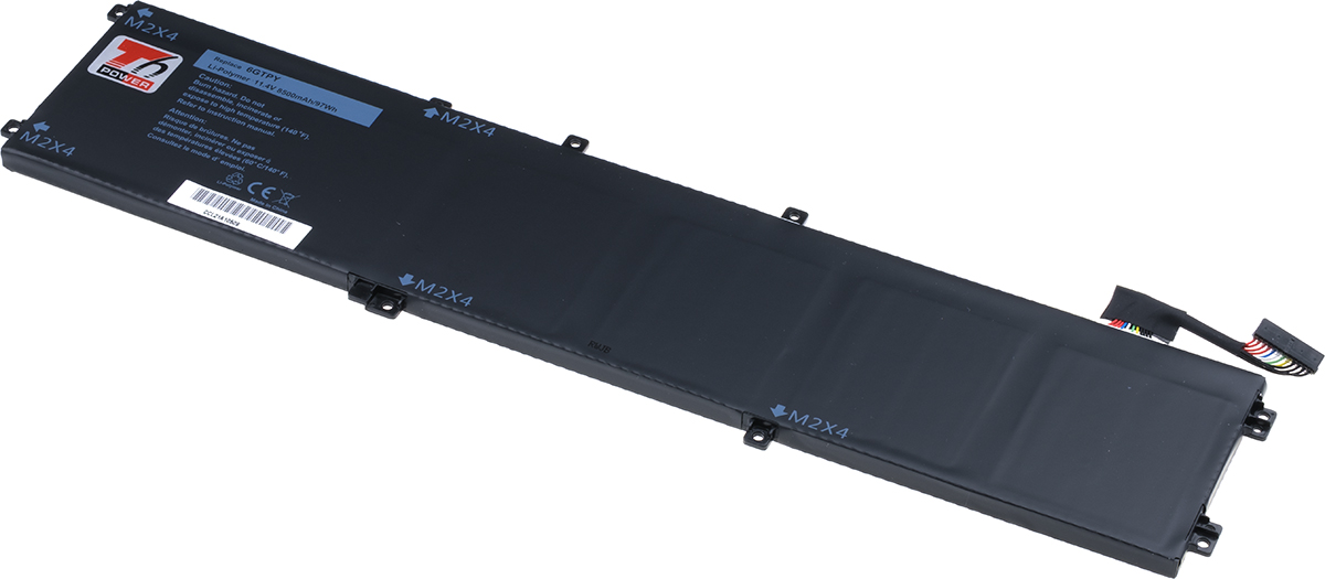 Batéria T6 Power Dell Precision 15 5520, 5530, XPS 15 9560, 9570, 8500mAh, 97Wh, 6cell, Li-pol