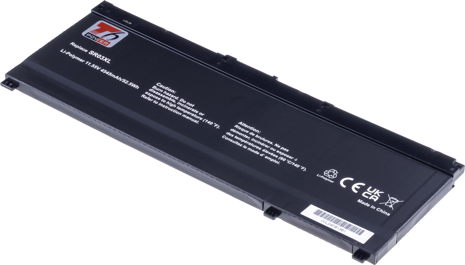 Batéria T6 Power HP Pavilion Gaming 15-cx0000, 17-cd0000, 4545mAh, 52,5Wh, 3cell, Li-pol
