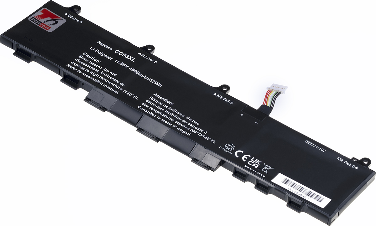 Batéria T6 Power HP EliteBook 830 G7, 830 G8, 840 G7, ZBook 14 G7, 4500mAh, 52Wh, 3cell, Li-pol