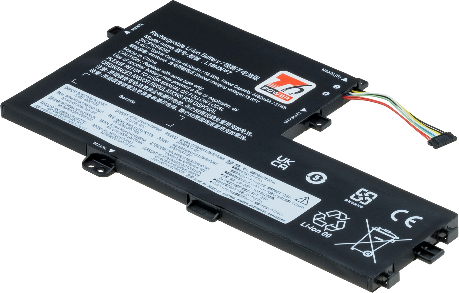 Batéria T6 Power Lenovo IdeaPad C340-15IWL, S340-14IML, S340-14IML, 4610mAh, 52,5Wh, 3cell, Li-poly