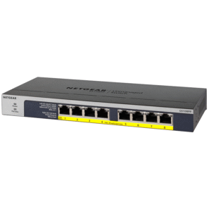 NETGEAR 8-port 10/100/1000Mbps Gigabit Ethernet, Flexible PoE, GS108PP