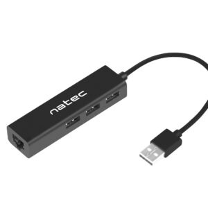 Natec Dragonfly rozbočovač 3x USB 2.0 HUB + RJ45
