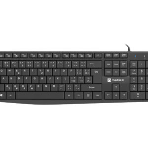 Natec klávesnica Nautilus 2/Drôtová USB/ CZ- SK layout/Čierna