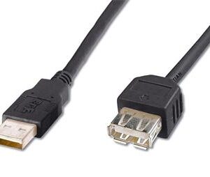 PremiumCord USB 2.0 kábel predlžovací, A-A, 3m, čierny
