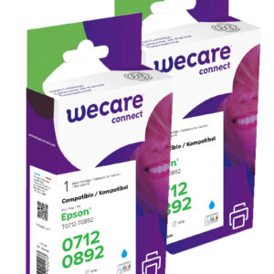 WECARE ARMOR sada ink kompatibilná s EPSON T071240 2x9ml, modrá, T071240