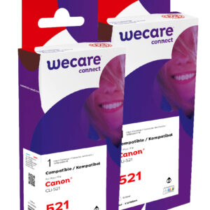 WECARE ARMOR sada ink kompatibilná s CANON CLI521BK 2x10,5 ml, čierna, CLI-521 BK