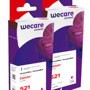 WECARE ARMOR sada ink kompatibilná s CANON CLI521M 2x10,5 ml, červená, CLI-521 M
