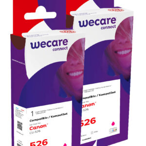 WECARE ARMOR sada ink kompatibilná s CANON CLI526M 2x10,5 ml, červená, CLI-526 M