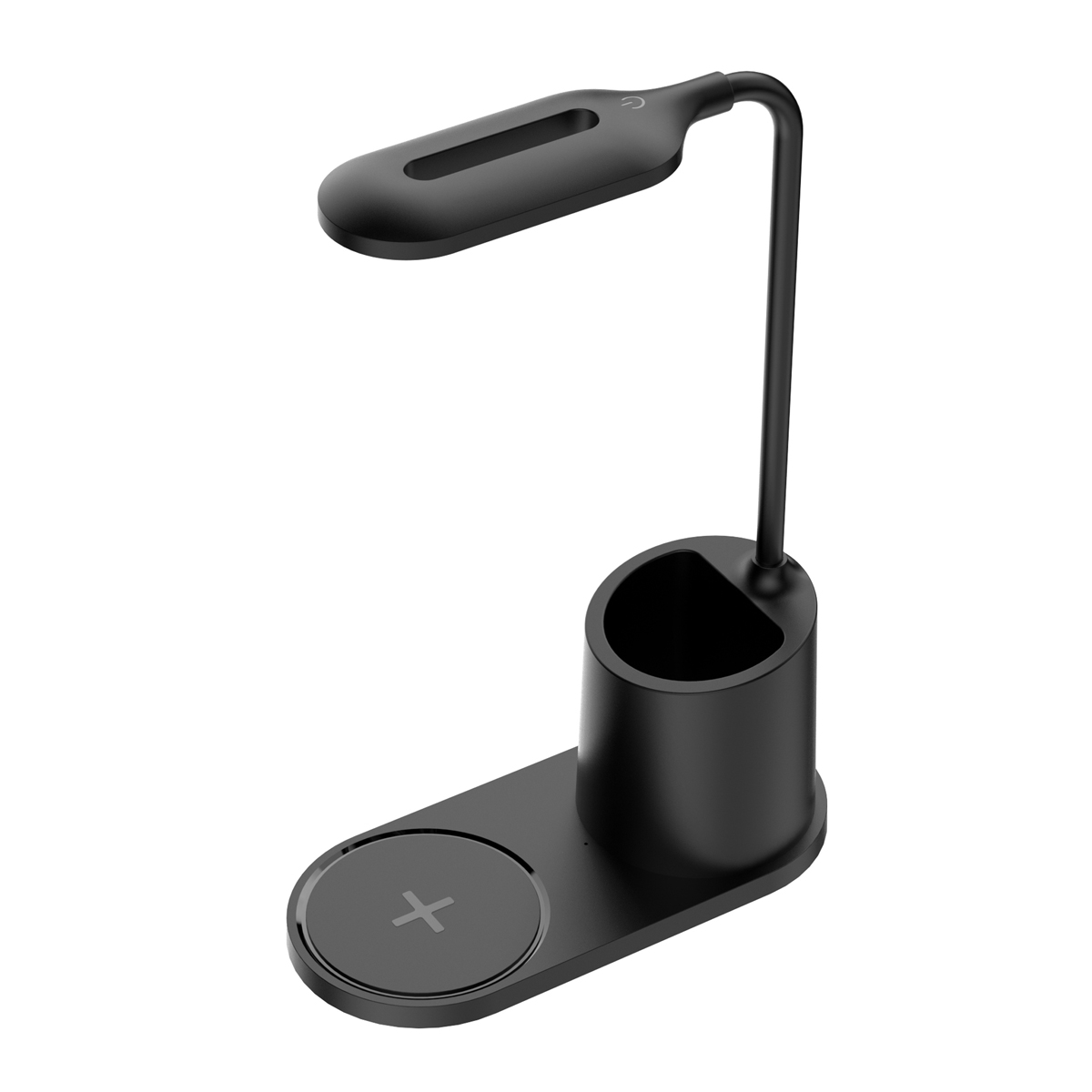 Platinet stolná LED lampa 3W, bezdrôtové nabíjanie, čierna
