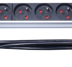 PremiumCord panel do 19" 1U, 9x230V, 2m