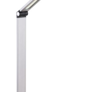 Platinet stolná LED lampa 10W stmievateľná, dotykové ovládanie, bezdrôtové nabíjanie, USB port, strieborný