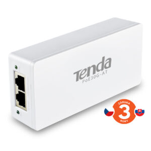Tenda POE30G-AT Gigabit Power Injector AF/AT 30W, 802.3af, 802.3at, 2x GLAN 10/100/1000 Mb/s, PoE+
