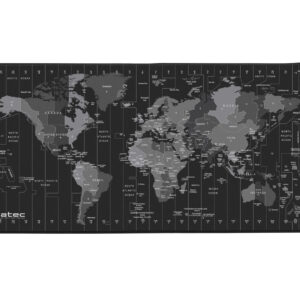 Maxi podložka pod myš Natec Time Zone Map, 40x80cm