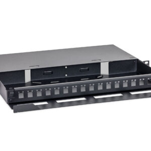 19" výsuvná optická vaňa 1U 16x LC-D square čierna