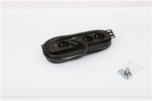 10" 4xCZ zásuvka, kontrolka, 3x1.5mm-2m kábel