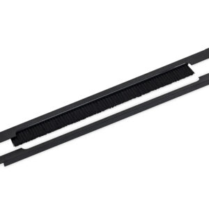 19" priechodný panel 1U rozdelený horizont. 350x21mm čierny