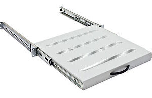 19" výsuv.polica 550mm plnovýsuv, nosn.45kg šedá