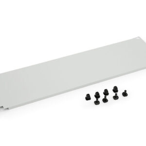 19" záslepka 2U plastový zámok RAL9005 čierna