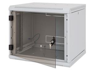 Nástenný rack RUA 15U/500mm odn.boč+skl.dv.