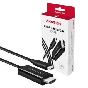 AXAGON RVC-HI2C, USB-C -> HDMI 2.0 redukcia / kábel 1.8m, 4K/60Hz