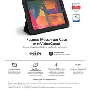 ZAGG klávesnica Rugged Messenger Kryt UK + VG IPad 9.7
