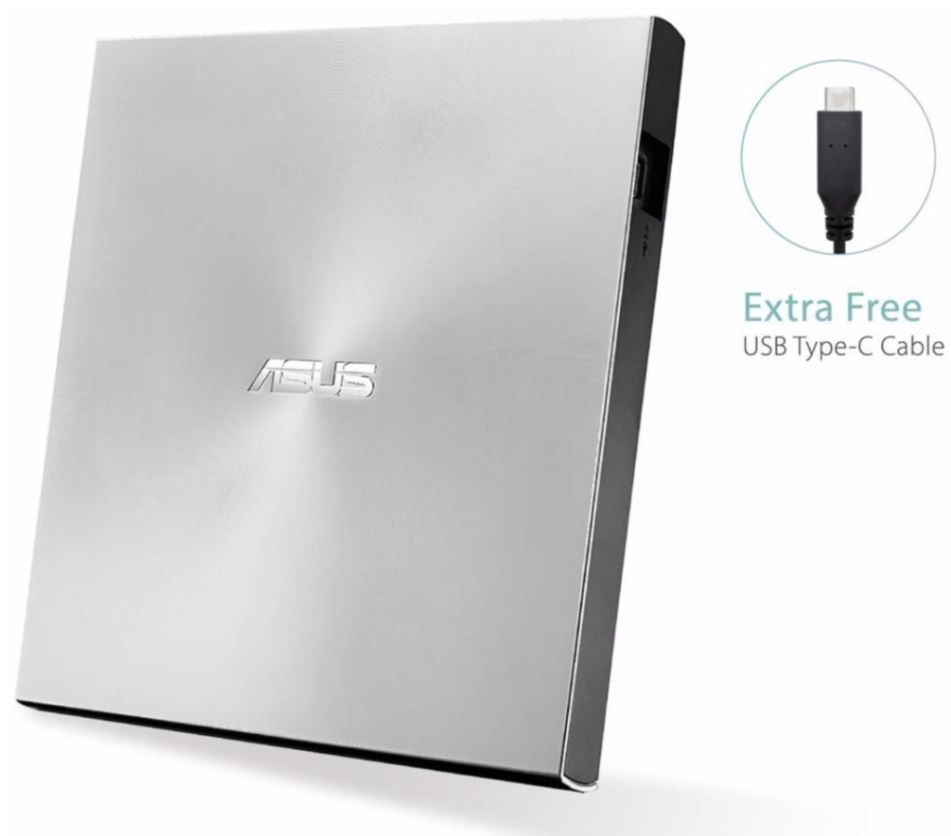 ASUS SDRW-08U9M-U strieborná ultraslim DRW USB-C/A