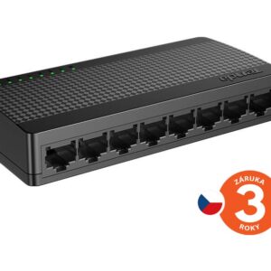 Tenda SG108M - 8x Gigabit Desktop Ethernet Mini Switch, rýchlosti 10/100/1000 Mb/s, 16Gb/s