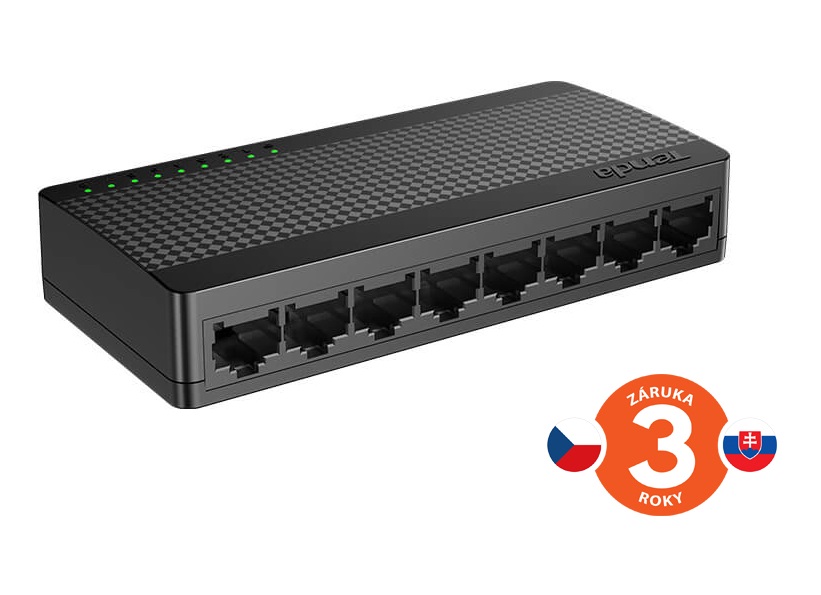 Tenda SG108M - 8x Gigabit Desktop Ethernet Mini Switch, rýchlosti 10/100/1000 Mb/s, 16Gb/s