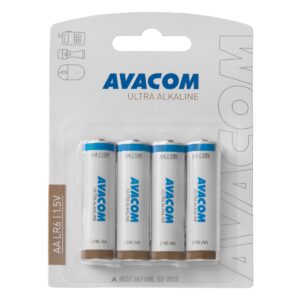 Nenabíjecí baterie AA LR6 AVACOM Ultra Alkaline 4ks Blistr