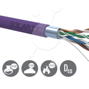 Inštalačný kábel Solarix CAT5E FTP LSOH Dca-s1,d2,a1 500m/cievka SXKD-5E-FTP-LSOH