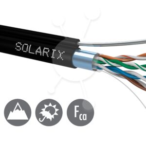 Inštalačný kábel Solarix CAT5E FTP PE Fca samonosný 305m/cievka SXKD-5E-FTP-PE-SAM