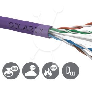 Inštalačný kábel Solarix CAT6 UTP LSOH Dca-s2,d2,a1 500m/cievka SXKD-6-UTP-LSOH