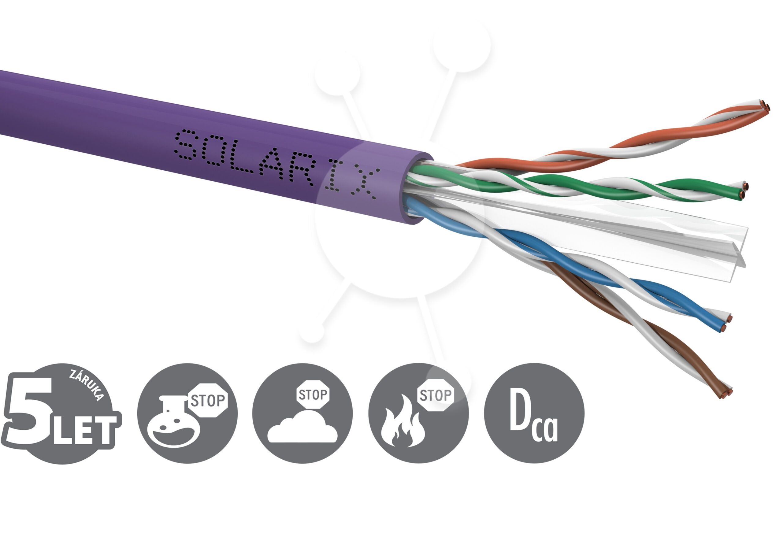 Inštalačný kábel Solarix CAT6 UTP LSOH Dca-s2,d2,a1 305m/box SXKD-6-UTP-LSOH