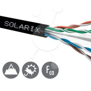 Inštalačný kábel Solarix CAT6 UTP PE Fca vonkajší 500m/cievka SXKD-6-UTP-PE