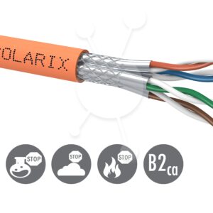 Inštalačný kábel Solarix CAT7A SSTP LSOHFR B2ca-s1,d1,a1 500m/cievka SXKD-7A-1200-SSTP-LSOHFR-B2ca