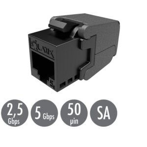 Samorezný keystone Solarix CAT5E UTP SXKJ-5E-UTP-BK-SA