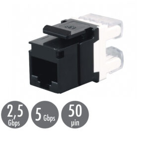 Zarezávací keystone Solarix CAT5E UTP RJ45 SXKJ-5E-UTP-BK