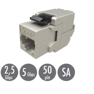 Samorezný keystone Solarix CAT6 STP SXKJ-6-STP-BK-SA