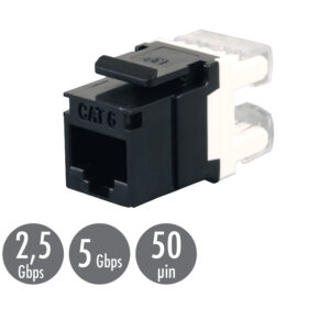 Zarezávací keystone Solarix CAT6 UTP SXKJ-6-UTP-BK