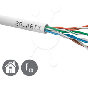 Kábel licna Solarix CAT5E UTP PVC sivý 305m/box SXKL-5E-UTP-PVC