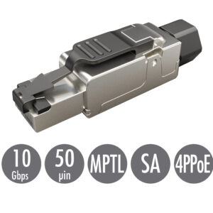 Konektor MPTL univerzálny RJ45 CAT6A STP samorezný SXRJ45-6A-STP-BK-SA