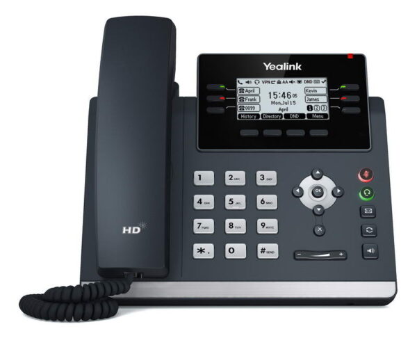 Yealink SIP-T42U SIP telefón, PoE, 2,7" 192x64 LCD, 15 prog.tl., 2xUSB, GigE