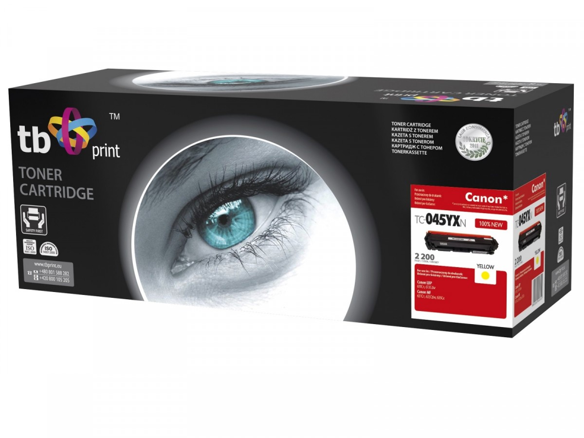Toner TB kompatibilný s Canon TC-045YXN,Yellow, 2200, new