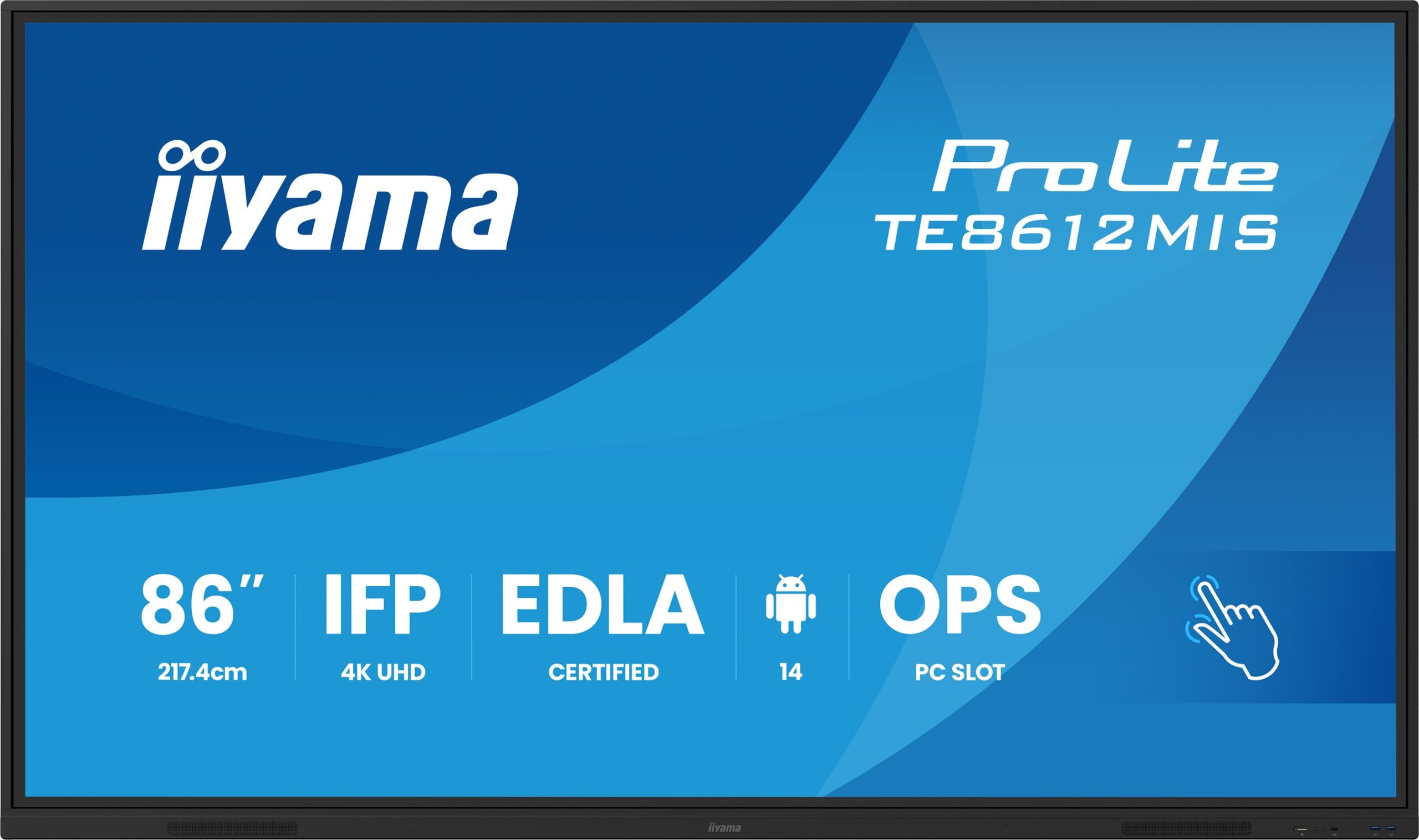 86" iiyama TE8612MIS-B4AG: IPS, 4K, 40P, USB-C, EDLÁ
