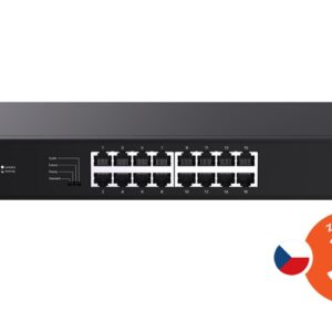 Tenda TEG1120P-16-250W PoE+ Gigabit switch 16x 1Gb/s PoE+ 802.3af/at + 2x SFP + 2x RJ45, 230W, Rack
