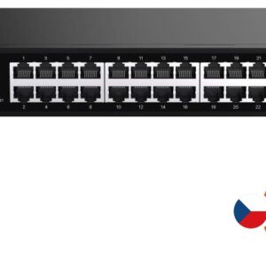 Tenda TEG2224D Websmart L2 cloud managed switch, 24x 10/100/1000 Mbps, Kov, Fanless-bez ventilátorov