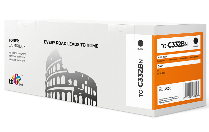 Toner TB kompatibilný s OKI C332 TO-C332BN BK