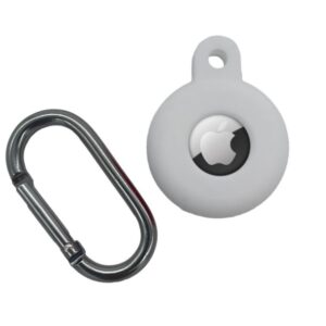 Silikónové puzdro s háčikom pre AirTag biele