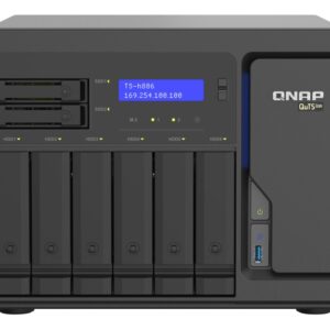 QNAP TS-h886-D1602-8G (Xeon 3,2GHz, ZFS, 8GB ECC RAM, 6x3,5"+2x 2,5", 2xPCIe, 4x 2,5GbE, 2xM.2 NVMe)